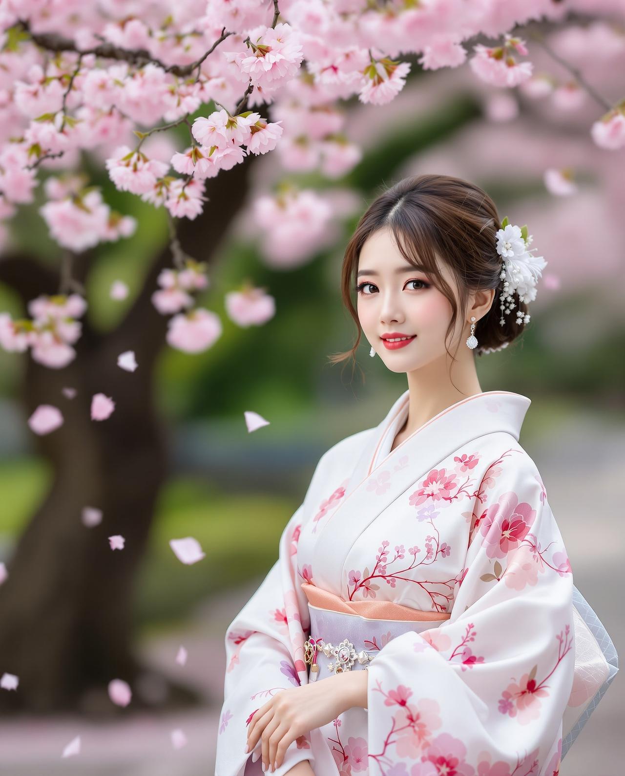 美女网 - 日式和服樱花季 - 氛围感